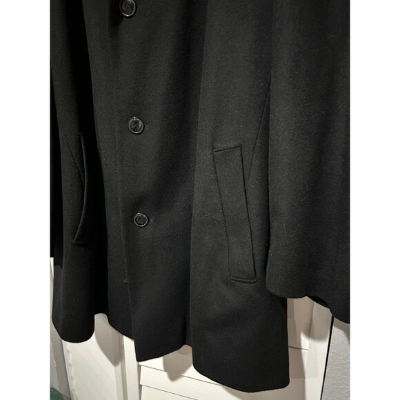 Faconnable Men’s 100% Cashmere Coat size 60L /50US Black Made in Poland - Picture 3 of 9